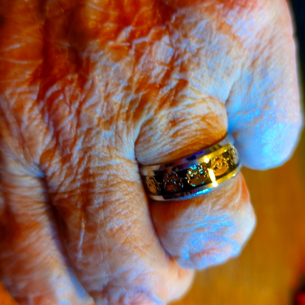 18k Gold Plated Over Sterling Silver Ring with Beautiful Design